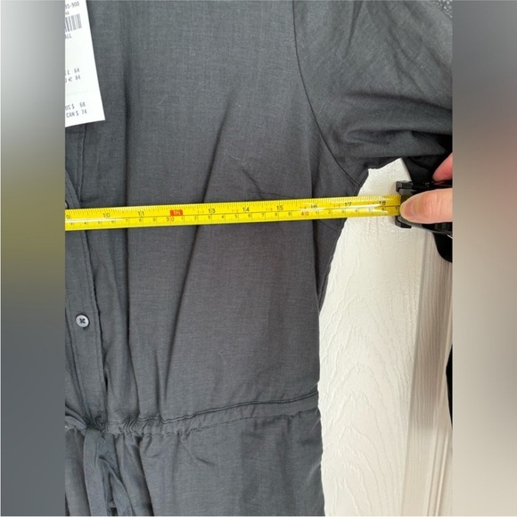 NWT New Abercrombie & Fitch Linen Blend Button Up Long Sleeve Cinch Waist Dress - Picture 10 of 16